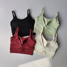 Shockproof Sports Bra Zipper Yoga Vest Fitness Running Support Top 1 Pc