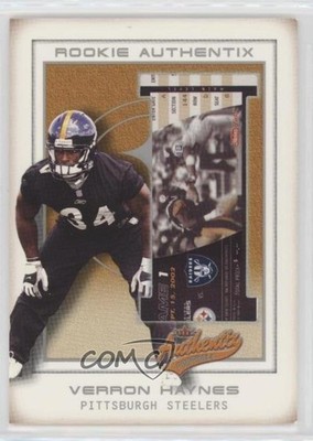 2002 Fleer Authentix Rookie Authentix Front Row 141/150 Verron Haynes #130 0q3