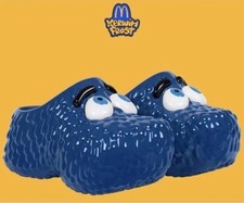 Zapatos zueco McDonald's Fry Guy Kerwin azul escarcha para hombre 10 para mujer 11 nuevos en caja