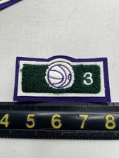 Purple & Green BASKETBALL 3 Year Varsity Letterman Chenille Jacket Patch M035