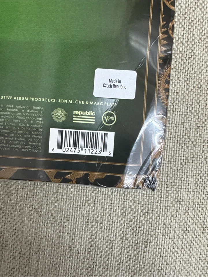 Wicked Soundtrack Elphaba Marbled Green Color Vinyl Bent Corner And Sealed - Image 3 of 3