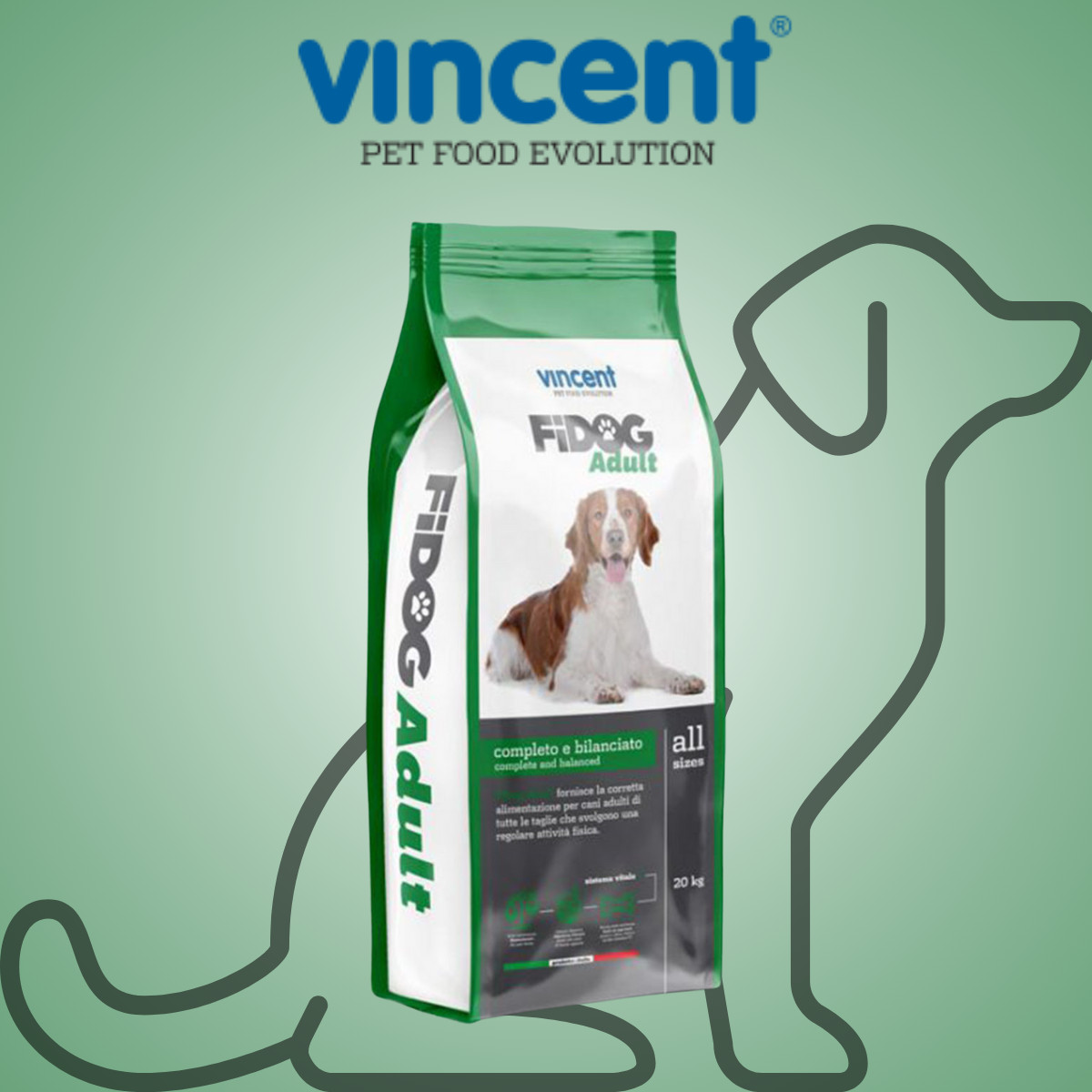 Fidog Crocchette per cani 20kg Alimento completo per cani di tutte le...