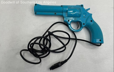 #ad 1993 Konami The Justifier Light Blue Gun for Sega Genesis $35.00