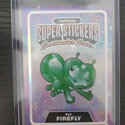 VeeFriends Super Stickers Spectacular Series Emerald/Hollow Fly Firefly 55/55