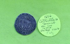 1654 Silver One SHILLING Coin COMMONWEALTH (1649-60) (5.49gram) ESC990 S3217