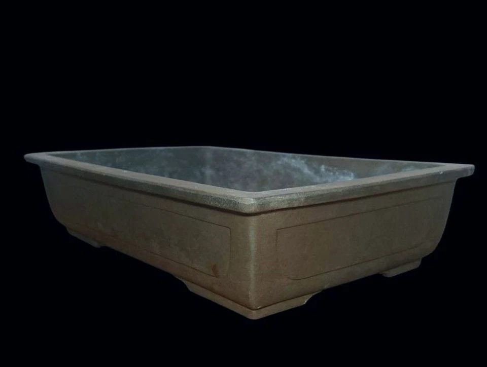 Japanese Bonsai pot TOKONAME NEZU Unglazed Rectangular shape Large size W30cm - Image 3 of 4