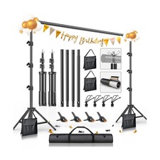 BEIYANG 8.5 x 10 FT Photo Backdrop Stand Kit, Adjustable Background Holder Su...
