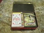 VINTAGE SET OF 2 DECKS PLAYING CARDS IN TIN BOX  OLD BICYCLES ALBERT PRICE 1981 — photo 7