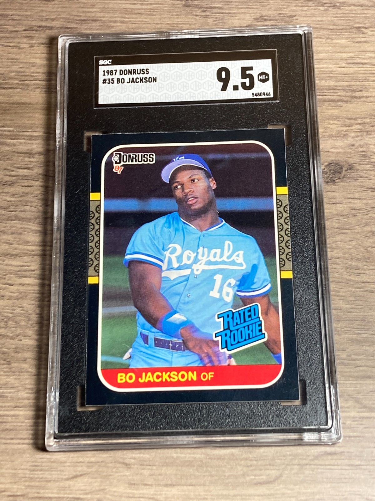 Bo Jackson 1987 Donruss SGC 9.5 Graded Card Royals Rated Rookie #35