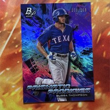 Topps 2018 Bowman Platinum Bubba Thompson Prismatic Prodigies Purple Blast #/250