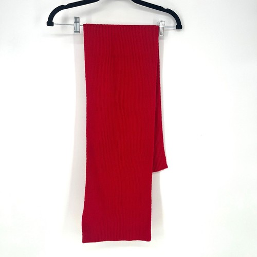 Hanna Andersson Red Comfy Knit Scarf Cotton Blend One Size - Picture 3 of 4