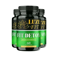 3-Pack Luze Fit Detox Pills, LuzeFit Supports Natural Weight Loss - 180 Capsules