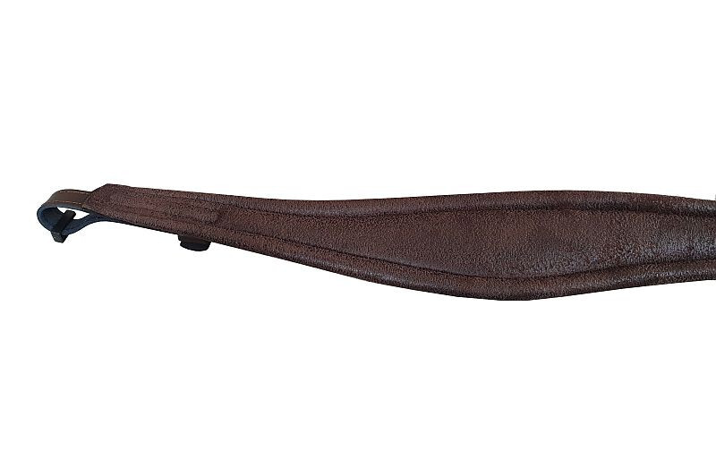XL Harmonikariemen Aus Echtleder – S-Form Mit Querriemen Für Steirische Harmonika, Schwarz & Gepolstert