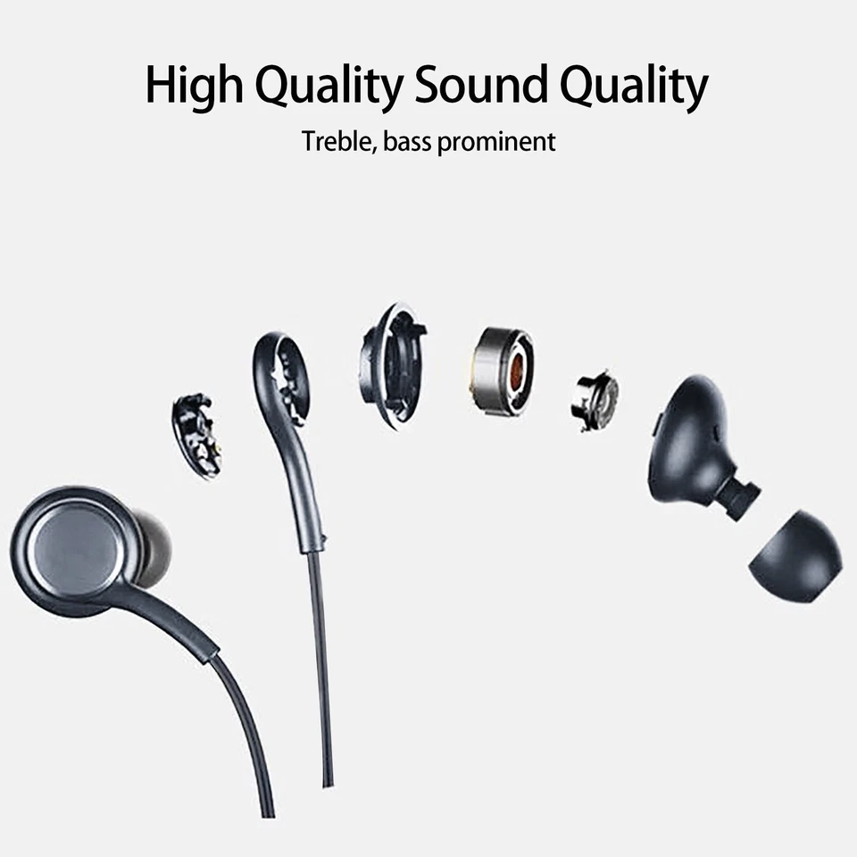 3.5mm Wired Earbuds Earphones In Ear Headphones With Microphone For Phone & PC - Image 3 of 4