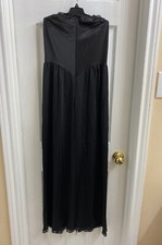 Vintage 70s VANITY FAIR Black FULL SLIP No LACE WOMENS Size 34 MADE IN USA