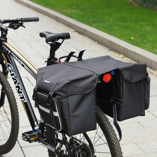 WEST BIKING Waterproof Bike Pannier Double Bag Rear Rack Pack Carrier Trunk Bag - Picture 16 of 80