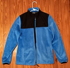 Womens Fila Full Zip Polyester Fleece Jacket. Blue/Black. Size Medium