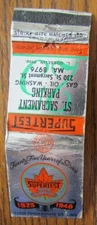 SUPERTEST GAS STATION MATCHBOOK COVER: MONTREAL, QUEBEC 1948 MATCHCOVER -D23