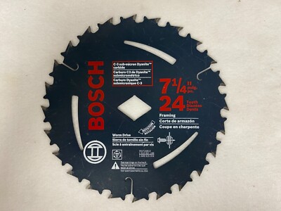 Bosch WD724B10 7-1/4'' x 24 Tooth Carbide Saw Blade Worm Drive - Diamond Knockout