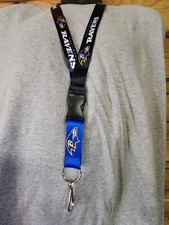 Baltimore Ravens Football Lanyard New NFL Clip Detachable ID, Fast Shipping 