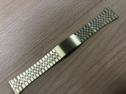 Bracelet de montre plaqué or de la meilleure qualité 20 mm extrémités - Photo 1/4
