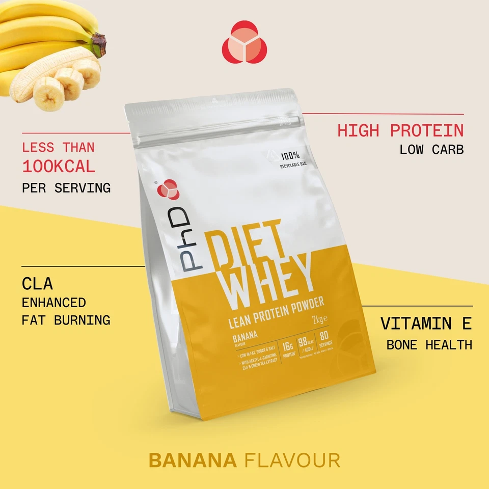 PhD Nutrition | Diet Whey Protein Powder with CLA, Flaxseed, L-Carnitine | 2kg - Image 2 of 4