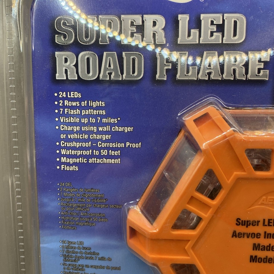 Aervoe 1165 • Super LED Road Flare • 24 Super Bright Red LEDs • New