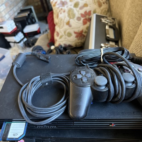 Sony PlayStation 2 Console Black (SCPH39001) Tested Working W/Cords