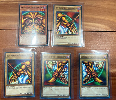 Yugioh Exodia the Forbidden 1996 FULL 5 CARD SET Exodia Set YGLD