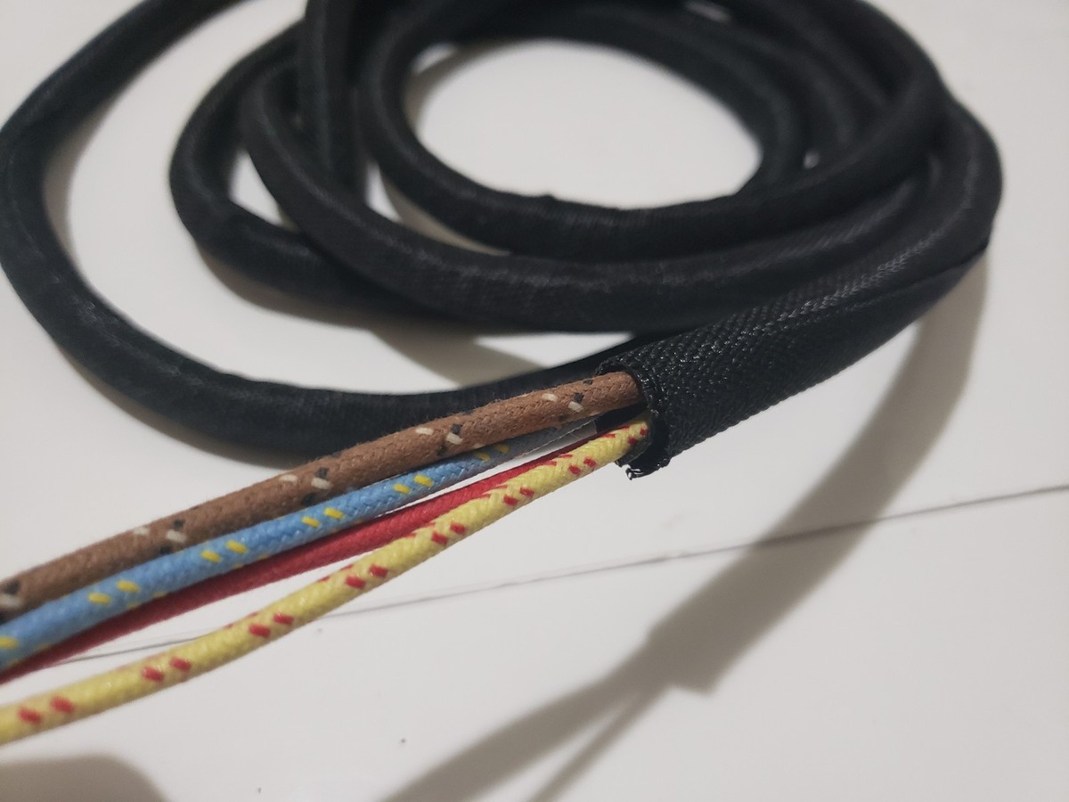 Ton's Performance 10ft Woven Split Wire Loom – 3/16″ I.D. Polyester Harness Wrap, Vintage