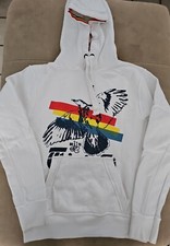 JACK  JONES Long Sleeve White GRAPHIC Hoodie SIZE LARGE Eagle RARE VG