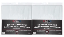 (200) BCW 12" Vinyl Record Anti-Static Inner Sleeves for 33RPM Albums