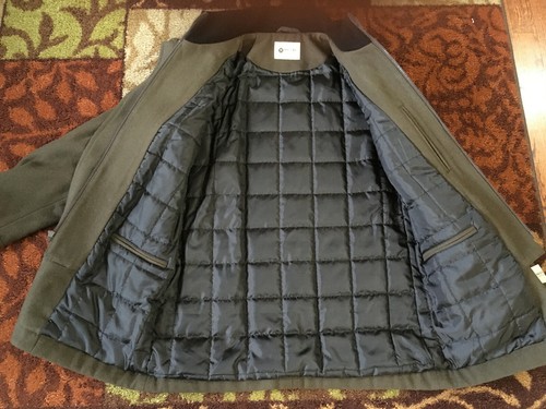 NWT Mens Haggar Wool Blend Coat Sinclair-32 Fatigue $250 - Small - Picture 3 of 6