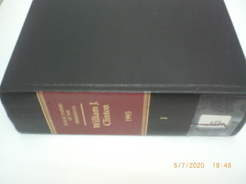 Public Papers Of The Presidents William J Clinton 1993 Volume 1 