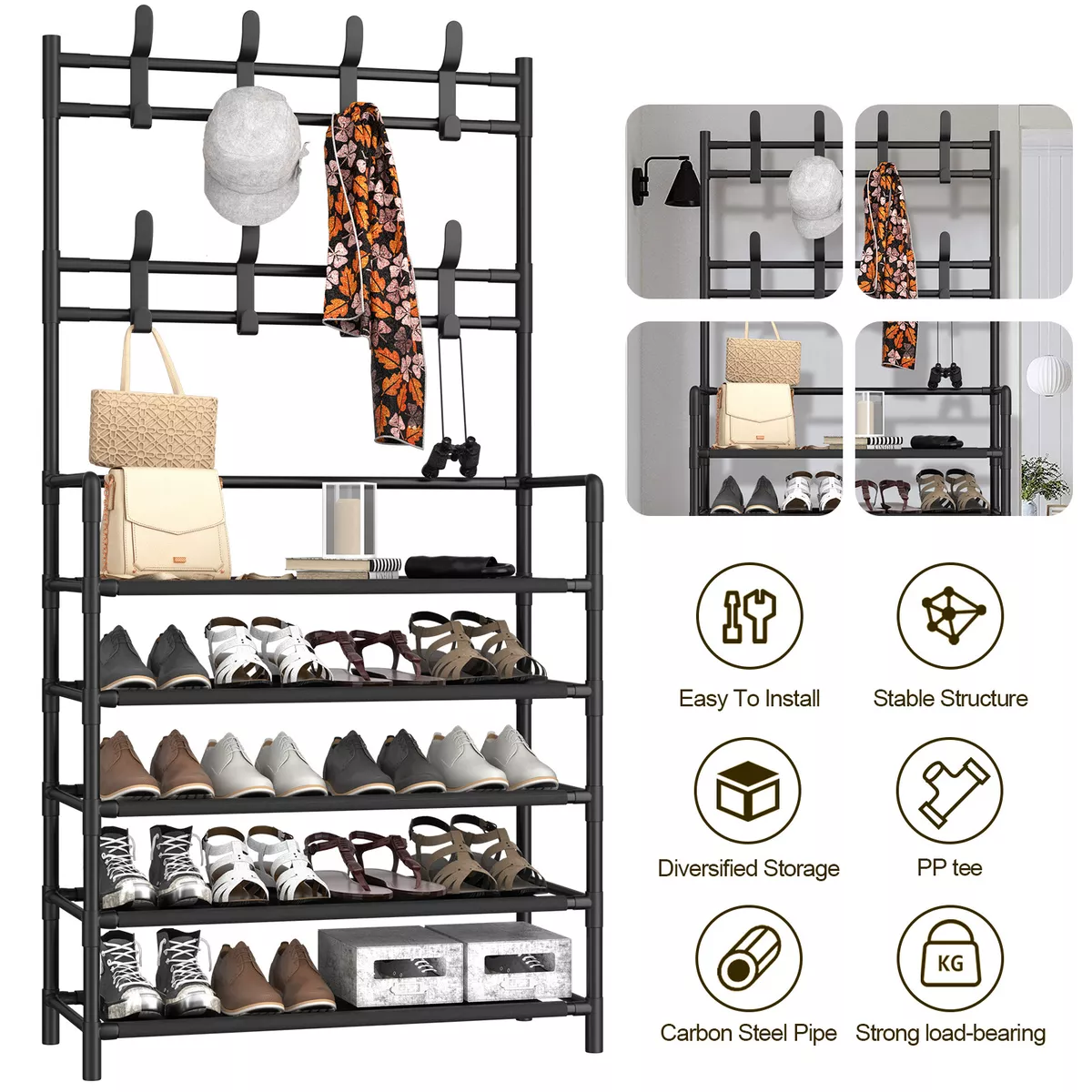 Shoe cabinet on sale with hanger