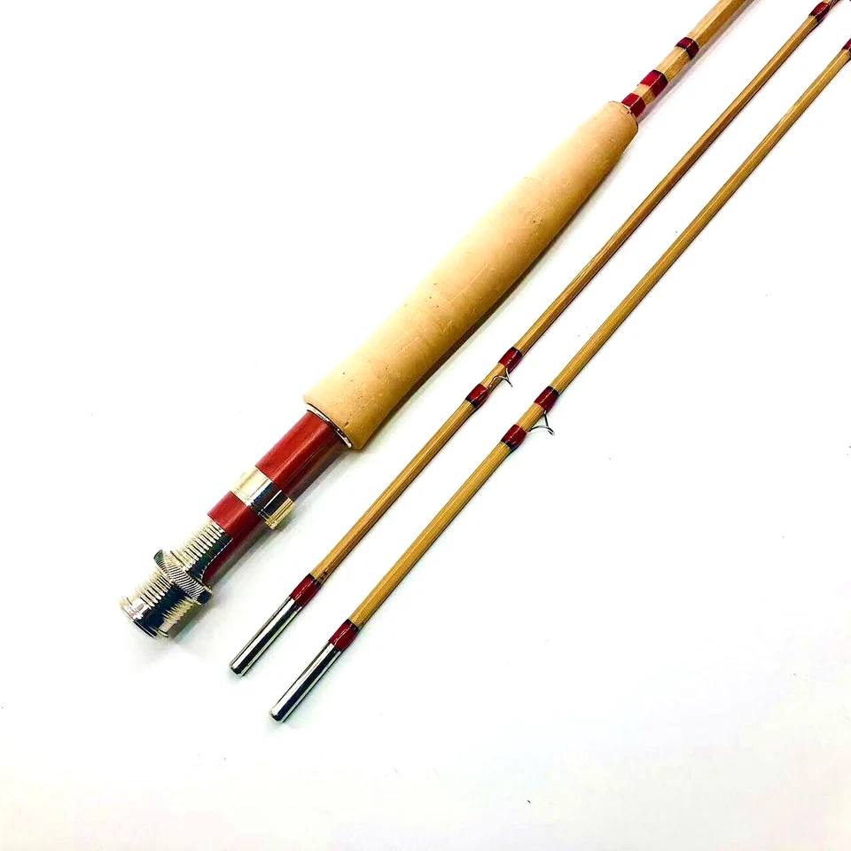 Caña de pescar de caña hecha a mano de bambú 6' 0"~2 con caña de pescar vintage/barata y hermosa Foto 2 de 4