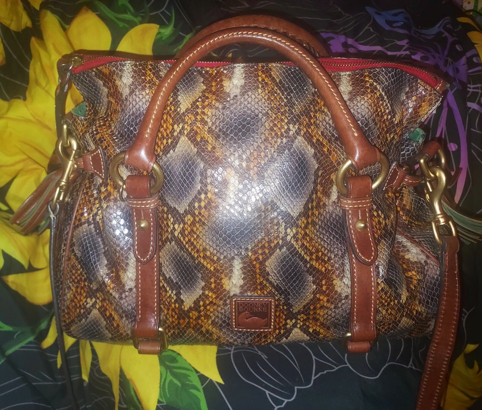 Vintage Authentic Dooney And Bourke Python Pattern - image 1