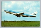 Aviation Airplane Postcard KLM Royal Dutch Airlines Airbus at Schiphol AQ16