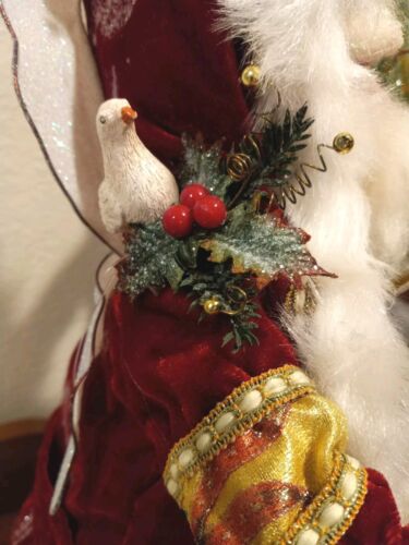 Vintage Mark Roberts 19" SANTA CAPE HOLDING A TREE FAIRY ~ LIMITED EDITION MINT - Picture 16 of 17