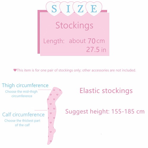 Lolita Stockings Thigh High Over Knee Socks Ultra Long Japanese Cosplay Preppy - Picture 12 of 15