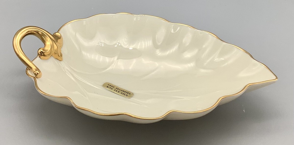 レノックスLENOX大皿持手付32㎝24KGOLDHAND DECORATED