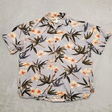 Koko Island Shirt Mens Large Blue Floral Hawaiian Short Sleeve Island Aesthetic