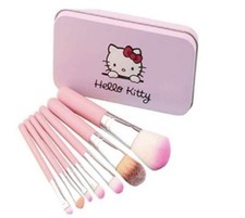 Brand New Hello Kitty 7pc Makeup Mini Brush Kit