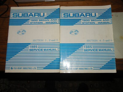 #ad #ad 1985 OEM Subaru 1800 Sedan amp; Station Wagon Service Manual Set 2 Volumes Clean $59.07
