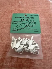 Aanraku Bails Silver Plated Large 25 Glue-on Display Stained Glass Jewelry