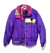 Mountain Goat Womens Size Large Ski Jacket Purple Puffer Snow Coat Snowboard
