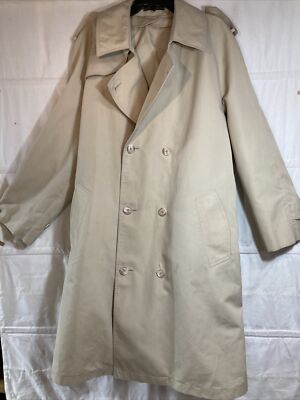 VTG Men's Harbor Master Fold Up Kangaroo Coat Trench 42L Long Raincoat Packable
