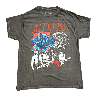 The Ramones Collage T-Shirt Tee Heather Charcoal M