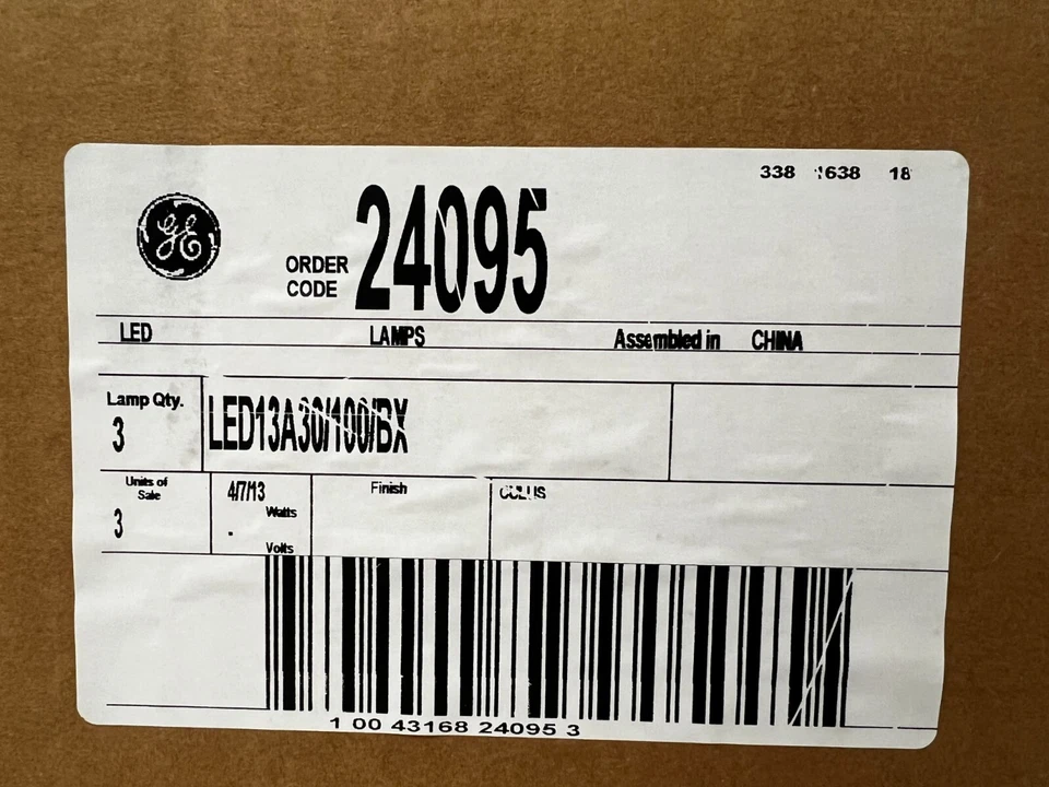 QTY 15 GE LED 3-Way 4/7/13W Soft White LED Light Bulbs, A19 Medium Base 24095 - Image 2 of 4