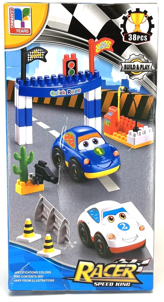 RACER SPEED KING Learning Years BUILD & PLAY 38 Pieces Ages 3+ - Image 2 of 4
